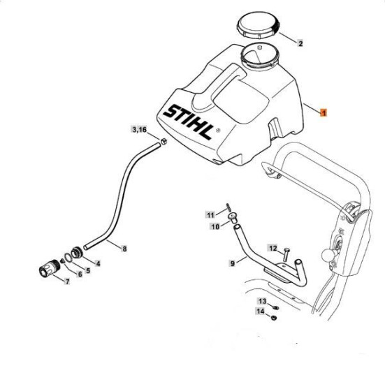 Гидроемкость 13л Kit TS-400-800 к FW-20 Stihl 42240071018 в Санкт-Петербурге