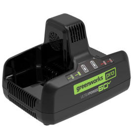 Быстрое зарядное устройство для двух аккумуляторов Greenworks Арт. 2954407, 60V, 10А