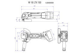 Аккумуляторная угловая шлифовальная машина Metabo W 18 LTX 150 Quick 600404890