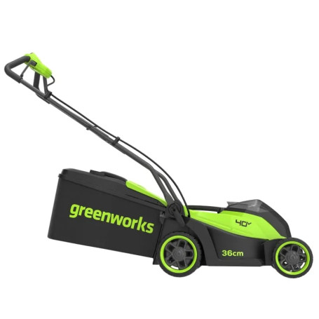 Газонокосилка аккумуляторная Greenworks GD40LM361, 40V, 36 см, бесщеточная, c 1хАКБ 4Ач и ЗУ в Санкт-Петербурге