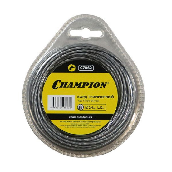 Корд трим.CHAMPION Alu Twist 2.4мм*12м (витой) в Санкт-Петербурге