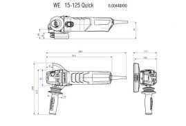 Угловая шлифовальная машина Metabo WE 15-125 Quick 600448000