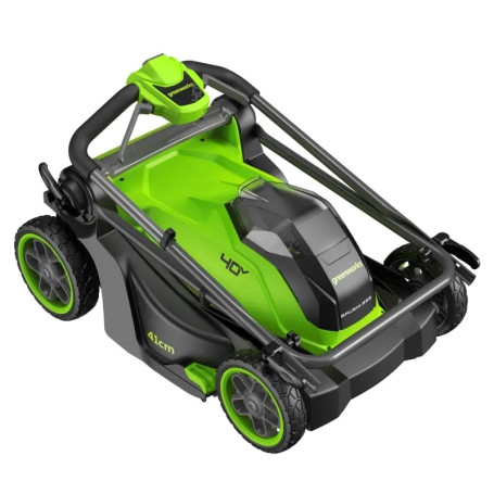 Газонокосилка аккумуляторная Greenworks GD40LM411, 40V, бесщеточная, 41 см, c 1хАКБ 4Ач и ЗУ в Санкт-Петербурге