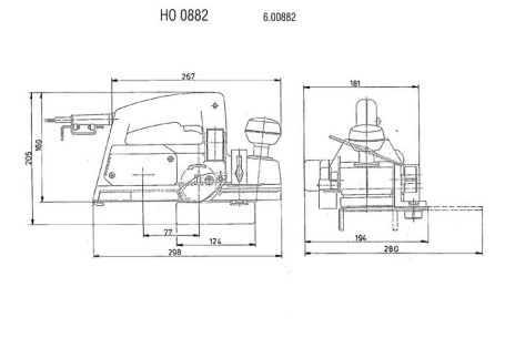 Рубанок Metabo HO 0882 600882000 в Санкт-Петербурге