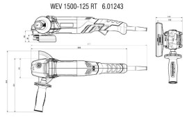 Угловая шлифовальная машина Metabo WE 1500-125 RT 601241000