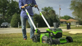 Газонокосилка аккумуляторная Greenworks Арт. 2514307UB, 60V, 51 см, самоходная, бесщеточная, c 1хАКБ 4Ач и ЗУ