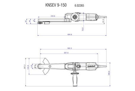 Шлифователь угловых сварных швов Metabo KNSE 9-150 Set 602265500 в Санкт-Петербурге