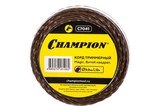 Корд трим.CHAMPION Magic 3.0мм* 12м (витой квадрат) в Санкт-Петербурге