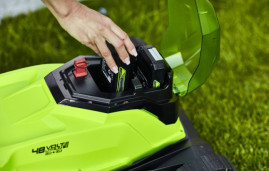 Газонокосилка аккумуляторная Greenworks Арт.2512607UD, 2*24V, 41 см, с 2хАКБ 4Ач и ЗУ