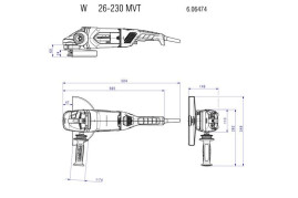 Угловая шлифовальная машина Metabo W 26-230 MVT 606474000