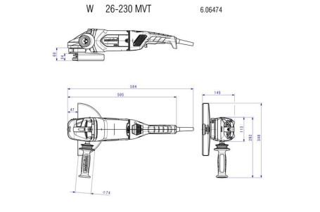 Угловая шлифовальная машина Metabo W 26-230 MVT 606474000 в Санкт-Петербурге