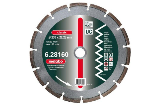 Алмазный диск Metabo 300х20/22,23/25,4мм Classic UC универсальный  628161000 в Санкт-Петербурге