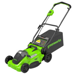 Газонокосилка аккумуляторная Greenworks Арт. 2517907UB, 40V, бесщеточная, 41 см, c 1хАКБ 4Ач и ЗУ