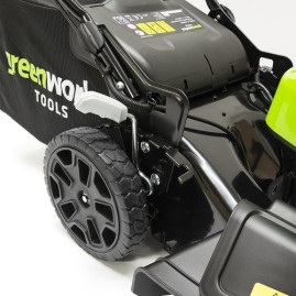 Газонокосилка аккумуляторная Greenworks Арт. 2506807UB, 40V, 46см, самоходная, бесщеточная, c 1хАКБ 4 Ач и ЗУ
