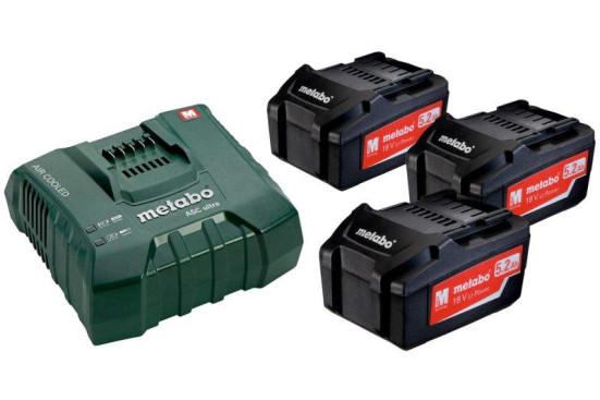 Базовый комплект Metabo 18 В Li-Power 3х5,2Ач + ЗУ ASC ULTRA AIR COOLED  685061000 в Санкт-Петербурге