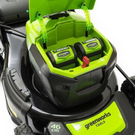 Газонокосилка аккумуляторная Greenworks Арт.2506807UG, 40V, 46см, самоходная, бесщеточная, c 1хАКБ 5 Ач и ЗУ