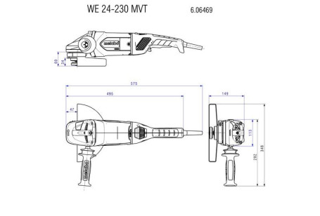 Угловая шлифовальная машина Metabo WE 24-230 MVT 606469000 в Санкт-Петербурге