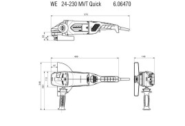 Угловая шлифовальная машина Metabo WE 24-230 MVT Quick 606470000