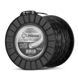 Леска триммерная 4.5 мм 92 м, спираль, Unisaw