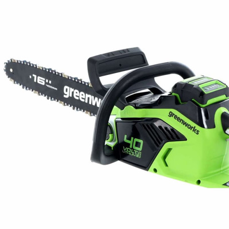 Цепная пила аккумуляторная Greenworks Арт. 2005807UA, 40V, 40 см, бесщеточная,  до 1,8 КВт, с 1хАКБ 2Ач и ЗУ в Санкт-Петербурге