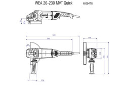Угловая шлифовальная машина Metabo WEA 26-230 MVT Quick 606476000