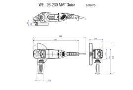 Угловая шлифовальная машина Metabo WE 26-230 MVT Quick 606475000