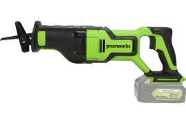 Пила сабельная аккумуляторная Greenworks Арт. 1200407, 24V, бесщеточная, без АКБ и ЗУ
