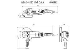 Угловая шлифовальная машина Metabo WEA 24-230 MVT Quick 606472000
