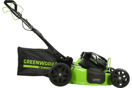 Газонокосилка самоходная, аккумуляторная Greenworks Арт. 2515907UB, 82V, 51 см, самоходная, бесщеточная, c 1хАКБ 5 Ач. и ЗУ