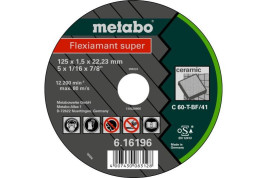Отрезной круг Metabo 125х1,5х22,23мм Flexiamant Super камень C 60-T прямой 616196000