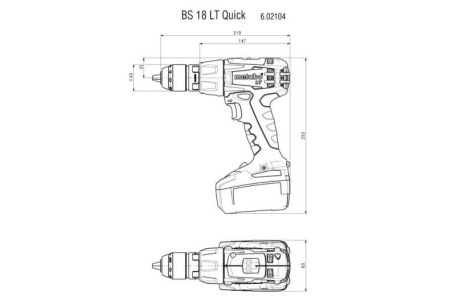 Аккумуляторная дрель-шуруповерт Metabo BS 18 LT Quick 602104890 в Санкт-Петербурге