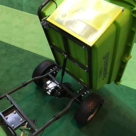 Садовая тележка самоходная Greenworks Арт. 7400007UB, 40V, 106 л, с 1хАКБ 4 Ач и ЗУ