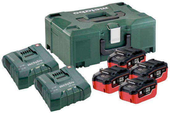 Базовый комплект Metabo 18 В LiHD 4х6,2Ач + ЗУ 2хASC ULTRA AIR COOLED + Metaloc  685104000 в Санкт-Петербурге