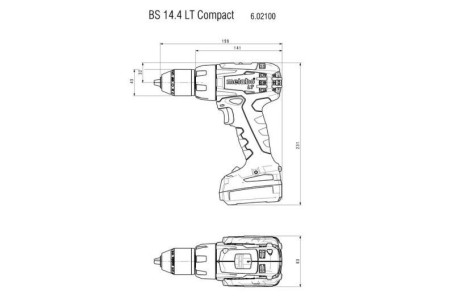 Аккумуляторная дрель-шуруповерт Metabo BS 14.4 LT Compact 602100510 в Санкт-Петербурге