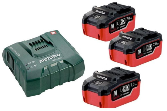 Базовый комплект Metabo 18 В LiHD 3х7,0Ач + ЗУ ASC ULTRA AIR COOLED  685113000 в Санкт-Петербурге