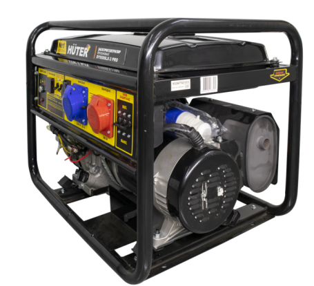 Бензогенератор Huter DY9500LX-3 PRO-электростартер (380В/220В) в Санкт-Петербурге