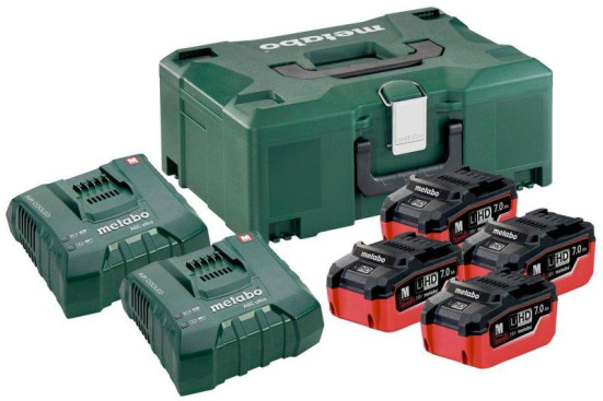 Базовый комплект Metabo 18 В LiHD 4х7,0Ач + ЗУ 2хASC ULTRA AIR COOLED + Metaloc  685111000 в Санкт-Петербурге