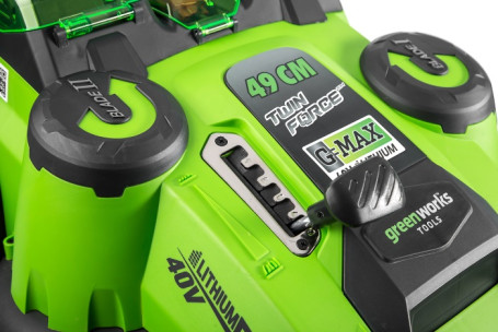 G-MAX 40V Аккумуляторная Газонокосилка Twin Force 49 см G40LM49DB в Санкт-Петербурге