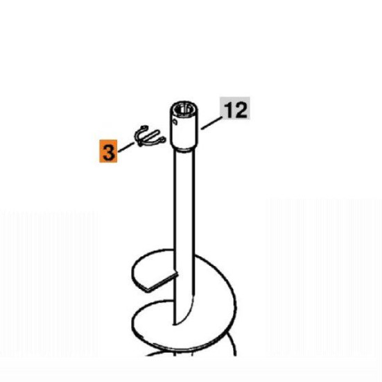 BT130 фиксатор крепления шнека Stihl 43116823500 в Санкт-Петербурге