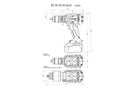 Аккумуляторная дрель-шуруповерт Metabo BS 18 LTX Quick PowerX3 602201500 в Санкт-Петербурге