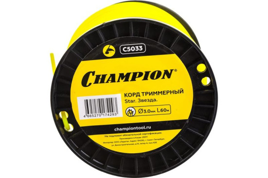Корд трим.CHAMPION Star 3.0мм* 60м (звезда) в Санкт-Петербурге