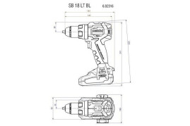 Аккумуляторная ударная дрель Metabo SB 18 LT BL 602316840