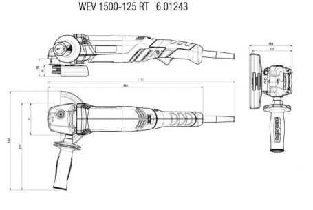 Угловая шлифовальная машина Metabo WEV 1500-125 RT 601243000 в Санкт-Петербурге