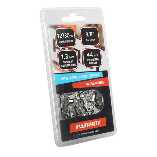 Цепь PATRIOT 91VS-44E, 3/8" 1.3мм 44 звена (блистер) в Санкт-Петербурге
