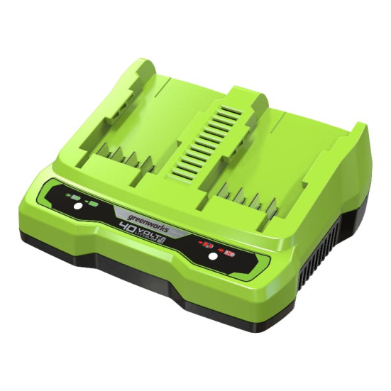Быстрое зарядное устройство для 2-х аккумуляторов Greenworks Арт. 2938807,40V в Санкт-Петербурге