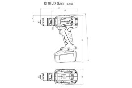 Аккумуляторная дрель-шуруповерт Metabo BS 18 LTX Quick 602193890