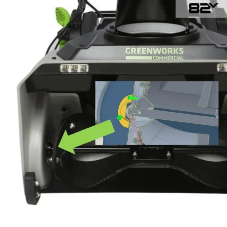 Снегоуборщик аккумуляторный Greenworks 82SN22, 82V, 56 см, бесщеточный, c 1хАКБ 8АЧ и ЗУ в Санкт-Петербурге