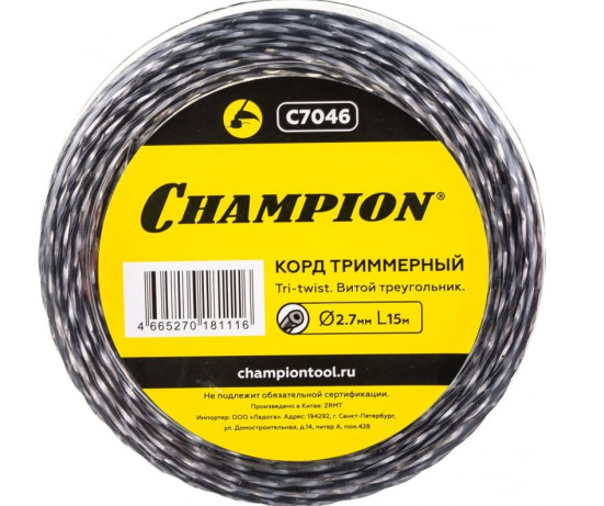 Корд трим.CHAMPION Tri-twist 2.7мм*15м (витой треугольник) в Санкт-Петербурге