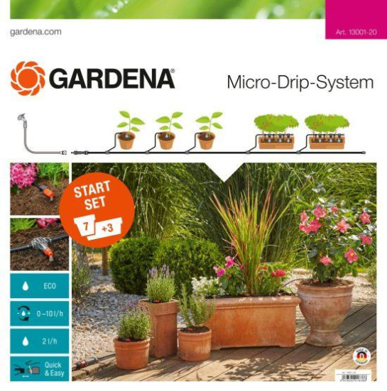 Комплект микрокапельного полива базовый GARDENA 13001-20.000.00 в Санкт-Петербурге