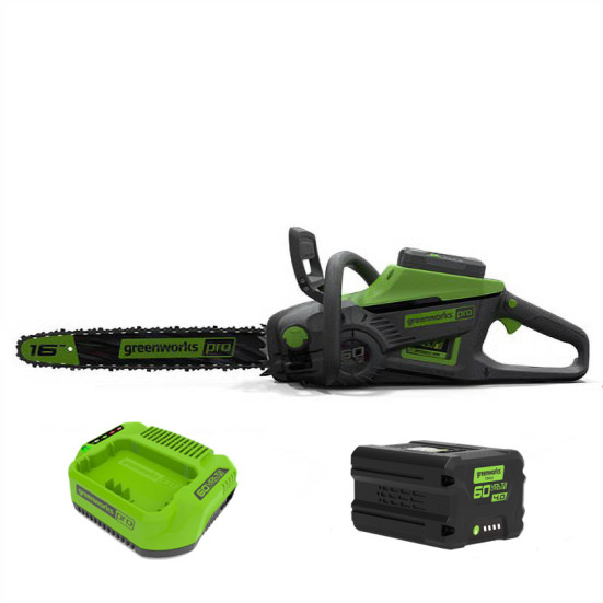 Цепная пила аккумуляторная Greenworks Арт. 2006907UB, 60V, 40 см, бесщеточная, с 1хАКБ 4 Ач. и ЗУ в Санкт-Петербурге